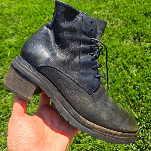 Marséll Women's Black Leather Ankle Boots US Size 7 - Picture 1 of 6